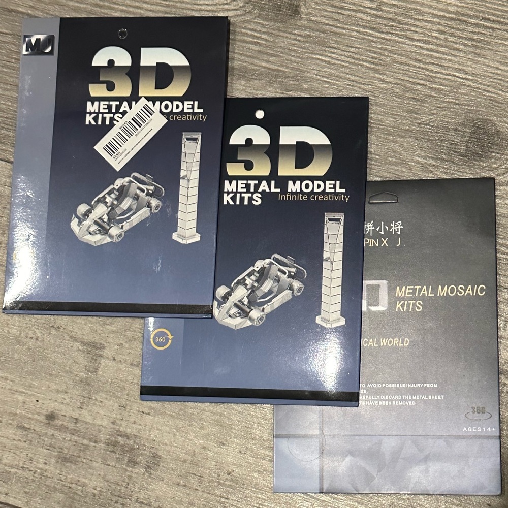 3D Metal puzzles (set of 3)